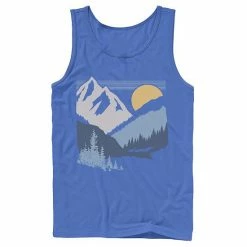 Licensed Character Men's Slanted Sun And Mountains Tank Royal -Licensed Character Shop unnamed file 29857