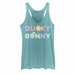 Licensed Character Juniors' Disney / Pixar Toy Story 4 Ducky & Bunny Colorful Names Logo Graphic Tank Tahiti Blue