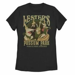 Licensed Character Juniors' Disney's A Goofy Movie Lester's Possum Park Tee Black -Licensed Character Shop unnamed file 29875