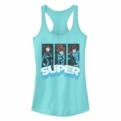 Licensed Character Juniors' Marvel Black Widow Super Vintage Poses Tank Black Heather