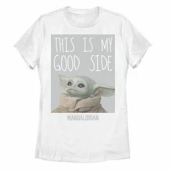 Licensed Character Juniors' Star Wars The Mandalorian The Child "This Is My Good Side" Tee White -Licensed Character Shop unnamed file 29894