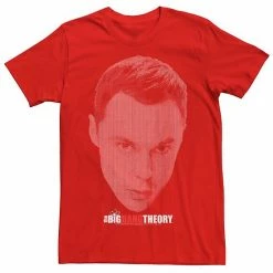 Alternative view of Licensed Character Men's The Big Bang Theory Sheldon Big Face Fade Tee Navy