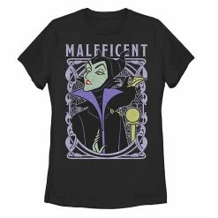 Licensed Character Disney Sleeping Beauty Juniors' Maleficent Retro Graphic Tee Navy -Licensed Character Shop unnamed file 29995