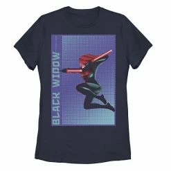 Licensed Character Juniors' Marvel Black Widow Halftone Pop Art Poster Tee -Licensed Character Shop unnamed file 30014