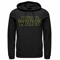 Licensed Character Men's Star Wars Simple Logo Outline Hoodie Black -Licensed Character Shop unnamed file 30028