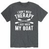 Licensed Character Men's "I Don't Need Therapy I Just Need My Boat" Tee Black -Licensed Character Shop unnamed file 30063