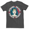 Licensed Character Men's DC Comics Wonder Woman Strong Brave Vintage Wrap Around Graphic Tee Black -Licensed Character Shop unnamed file 30073