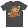 Licensed Character Men's Nintendo Super Mario 8-bit Pixel Jump Graphic Tee Charcoal Heather -Licensed Character Shop unnamed file 30082