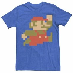 Licensed Character Men's Nintendo Super Mario 8-bit Pixel Jump Graphic Tee Charcoal Heather -Licensed Character Shop unnamed file 30083