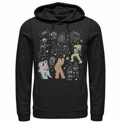 Licensed Character Men's Star Wars Group Shot Constellation Doodles Hoodie Navy -Licensed Character Shop unnamed file 30117