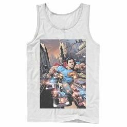 Licensed Character Men's DC Comics Superman Flashing Lights Poster Tank Red -Licensed Character Shop unnamed file 30140