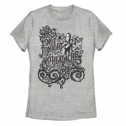 Licensed Character Juniors' Addams Family Morticia Addams Quote Portrait Tee Athletic Heather -Licensed Character Shop unnamed file 30190