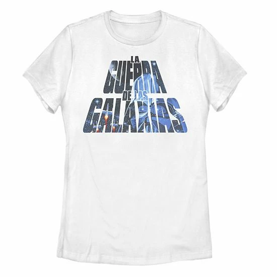 Licensed Character Juniors'Star Wars La Guerra De Las Galaxias Tee White 4 Licensed Character Juniors'Star Wars La Guerra De Las Galaxias Tee White - Image 2