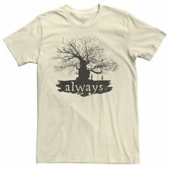 Licensed Character Men's Harry Potter Always Tree Silhouette Tee White