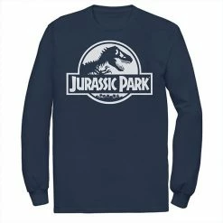 Licensed Character Men's Jurassic Park Beige Flat Movie Logo Tee Navy -Licensed Character Shop unnamed file 30338