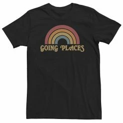 Licensed Character Big & Tall Fifth Sun "Going Places" Rainbow Portrait Tee Black