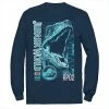 Licensed Character Men's Jurassic World Two Blue Face Tech Schematic Tee Black -Licensed Character Shop unnamed file 30355
