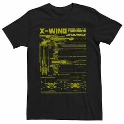 Licensed Character Men's Star Wars X-Wing Schematic Tee Black -Licensed Character Shop unnamed file 30386