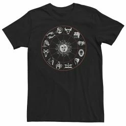 Licensed Character Big & Tall Trendy Celestial Zodiac Wheel Tee Black -Licensed Character Shop unnamed file 30401