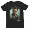Licensed Character Big & Tall Jurassic Park Ian Malcolm Head Shot Photo Tee Navy Heather