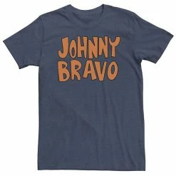 Licensed Character Big & Tall Cartoon Network Johnny Bravo Logo Tee Navy Heather -Licensed Character Shop unnamed file 30434