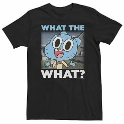 Licensed Character Big & Tall Cartoon Network Gumball Watterson What The What? Neighborhood Tee Navy Heather