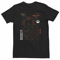 Licensed Character Big & Tall Star Wars K2SO Schematic Tee Charcoal Heather -Licensed Character Shop unnamed file 30458