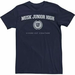 Licensed Character Men's Star Trek Discovery Musk Junior High Badge White Logo Tee Navy -Licensed Character Shop unnamed file 30497