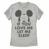 Licensed Character Juniors' Disney's Mickey "If You Love Me Let Me Sleep" Tee -Licensed Character Shop unnamed file 3070