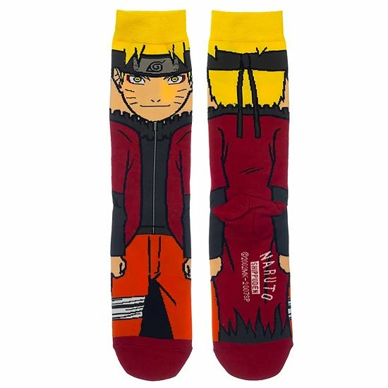 Licensed Character Men's Naruto Charcater Crew Socks 4 Licensed Character Men's Naruto Charcater Crew Socks - Image 2