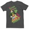Licensed Character Men's Elf Buddy Four Main Food Group Pyramid Text Portrait Tee -Licensed Character Shop unnamed file 3088