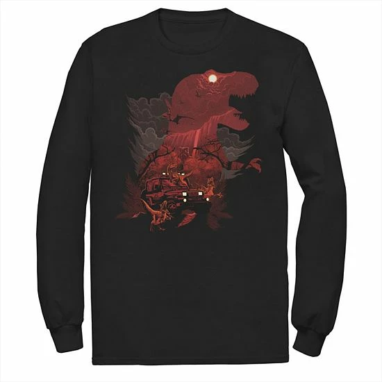 Licensed Character Mens Jurassic Park T-Rex Red Safari Collage Tee Black 4 Licensed Character Mens Jurassic Park T-Rex Red Safari Collage Tee Black - Image 2