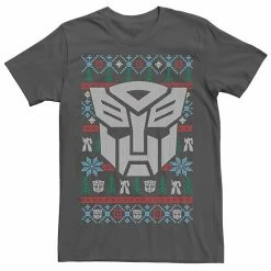 Licensed Character Men's Transformers Christmas Autobots Ugly Sweater Style Tee