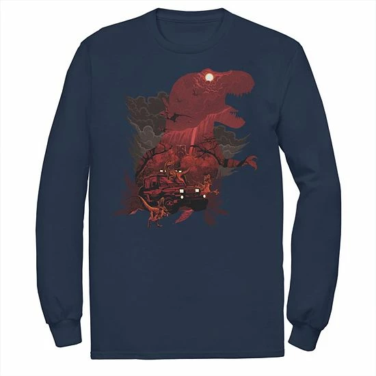 Licensed Character Mens Jurassic Park T-Rex Red Safari Collage Tee Black 5 Licensed Character Mens Jurassic Park T-Rex Red Safari Collage Tee Black - Image 3
