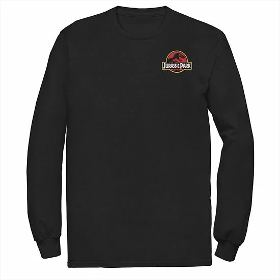Licensed Character Mens Jurassic Park Logo Red & Yellow Pocket Tee Navy 4 Licensed Character Mens Jurassic Park Logo Red & Yellow Pocket Tee Navy - Image 2