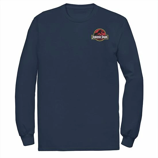 Licensed Character Mens Jurassic Park Logo Red & Yellow Pocket Tee Navy 5 Licensed Character Mens Jurassic Park Logo Red & Yellow Pocket Tee Navy - Image 3