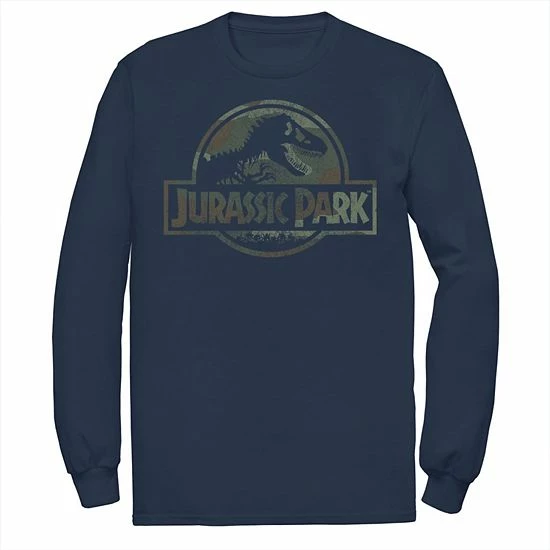Licensed Character Men's Jurassic Park Camo Fossil Logo Tee Navy 3 Licensed Character Men's Jurassic Park Camo Fossil Logo Tee Navy