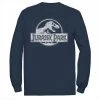 Licensed Character Men's Jurassic Park White Distressed Circle Logo Long Sleeve Graphic Tee Black -Licensed Character Shop unnamed file 30918