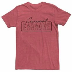 Licensed Character Men's The Late Late Show With James Corden Carpool Karaoke Tee Red Heather