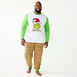 Licensed Character Big & Tall Jammies For Your Families® How The Grinch Stole Christmas Pajama Set