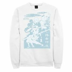 Licensed Character Men's Avatar The Last Airbender Trio Blue Hue Portrait Sweatshirt White -Licensed Character Shop unnamed file 31058