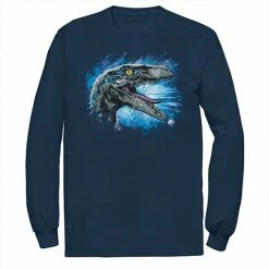 Licensed Character Men's Jurassic World Blue Raptor Splatter Tee Black -Licensed Character Shop unnamed file 31070