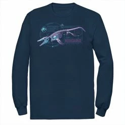 Licensed Character Men's Jurassic World Mosasaurus Skeleton X Ray Tee Navy -Licensed Character Shop unnamed file 31076