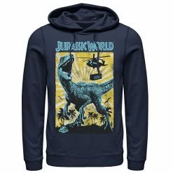 Licensed Character Men's Jurassic World T-Rex Color Pop Retro Poster Hoodie Charcoal Heather -Licensed Character Shop unnamed file 31085