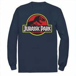 Licensed Character Men's Jurassic Park Red & Yellow Outline Logo Long Sleeve Graphic Tee Black -Licensed Character Shop unnamed file 31122