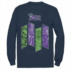 Licensed Character Men's DC Comics The Joker Portrait Panels Long Sleeve Graphic Tee Navy -Licensed Character Shop unnamed file 31131