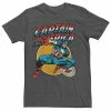 Licensed Character Men's Captain America Tee Charcoal Heather -Licensed Character Shop unnamed file 31166
