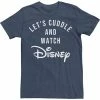 Licensed Character Men's Disney Let's Cuddle Logo Tee Navy Heather -Licensed Character Shop unnamed file 31169