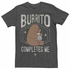 Licensed Character Men's Cartoon Network We Bare Bears Burrito Completes Me Portrait Graphic Tee Black -Licensed Character Shop unnamed file 31180