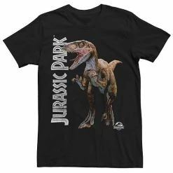 Licensed Character Men's Jurassic Park Velociraptor Full Body Tee Charcoal Heather -Licensed Character Shop unnamed file 31194